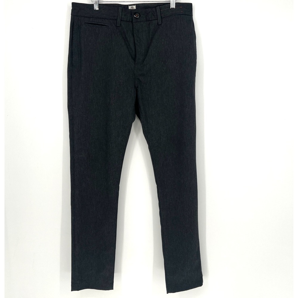 Hiroshi Kato Axe Slim Chino Pants Mens 34 Gray Classic Simple Elevated Basic